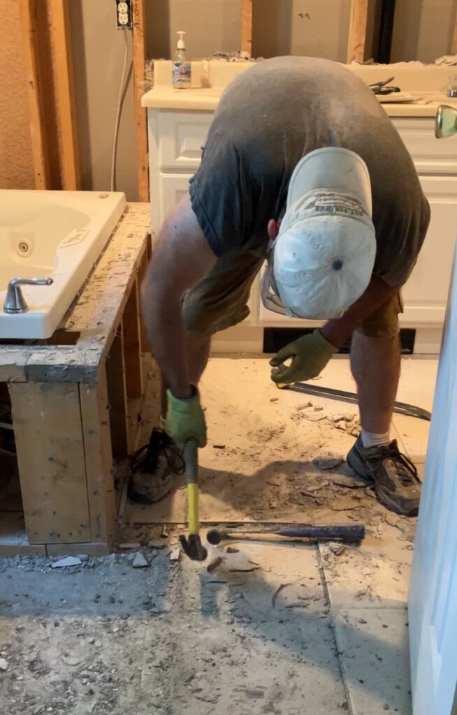 Bathroom Floor Demo