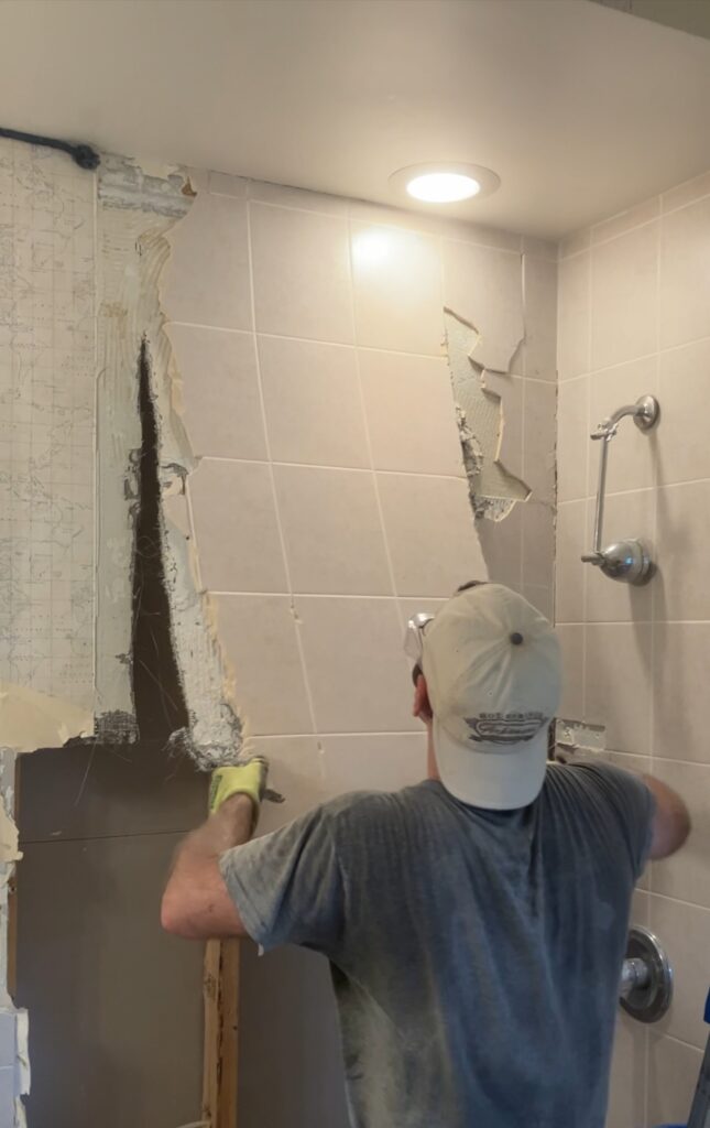 Tearing down wall