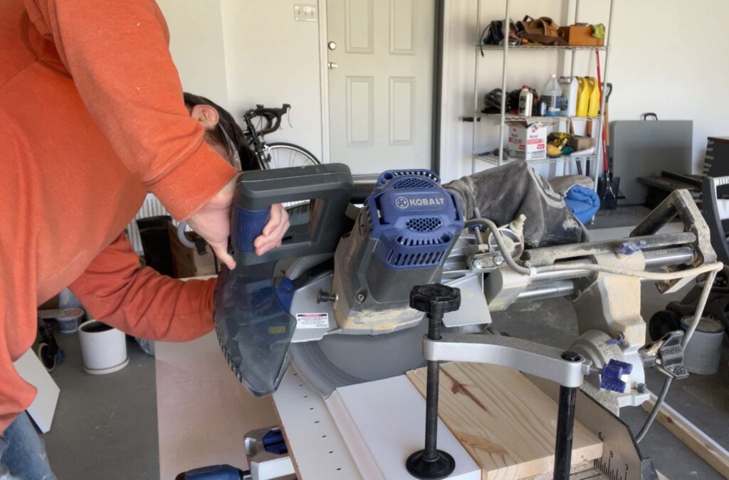 Cutting Baseboard