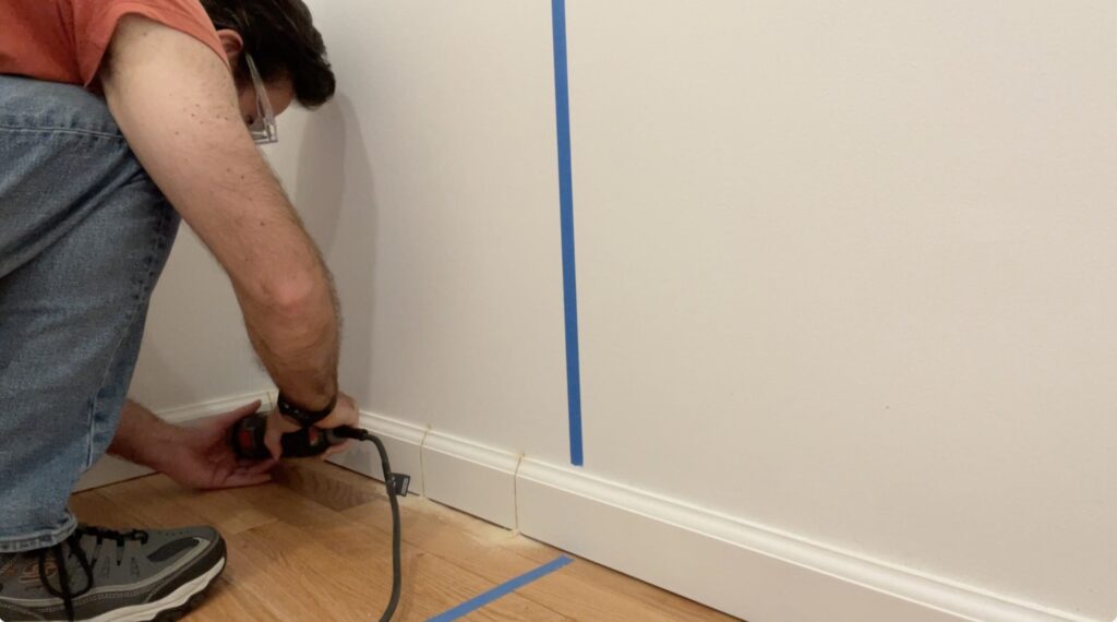 Cutting Baseboard