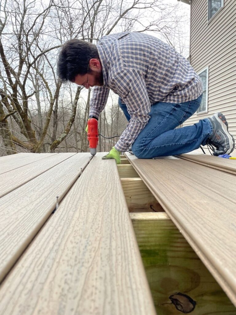 Deck Installing Hidden Fasteners