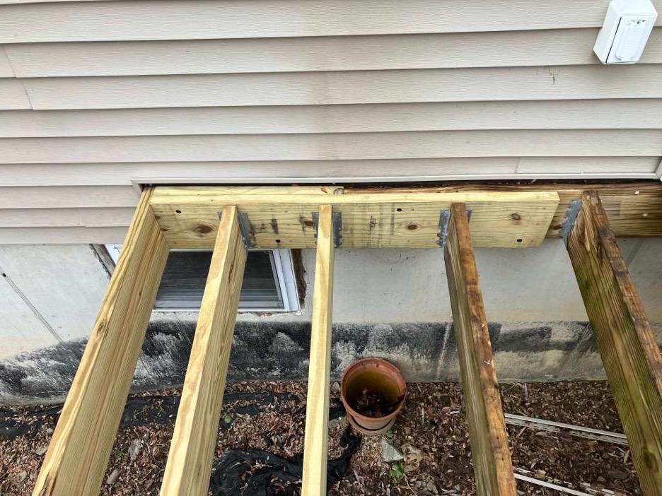Deck Ledger Board install