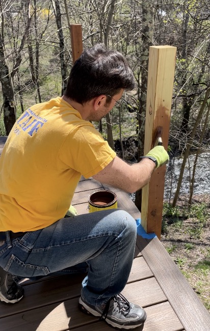 Deck Staining Posts
