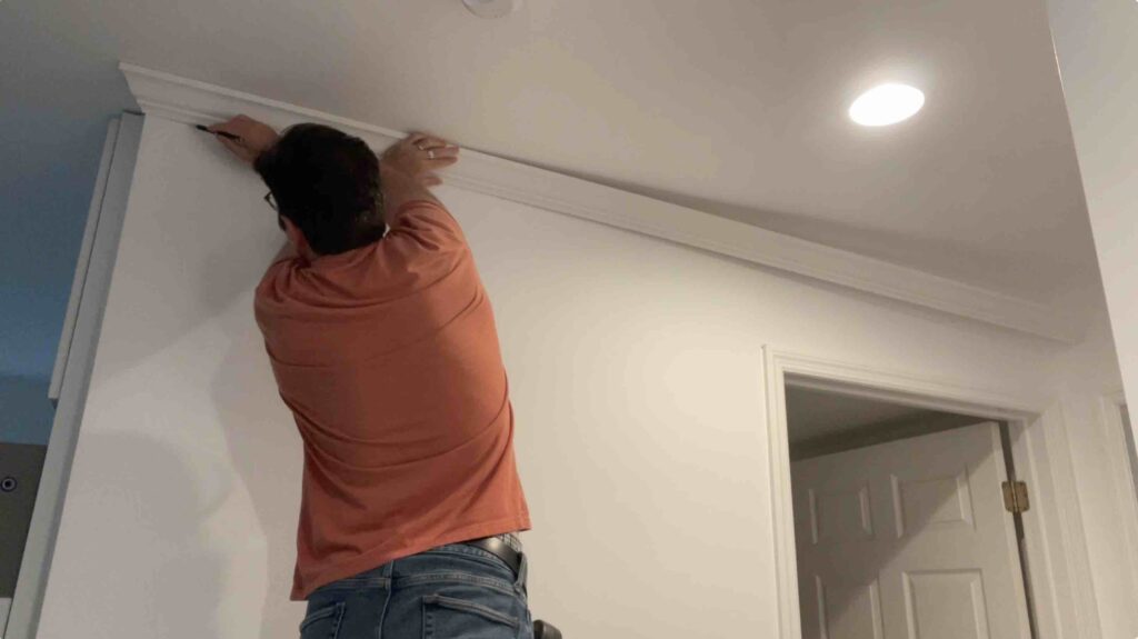 Marking Bottom caulking line