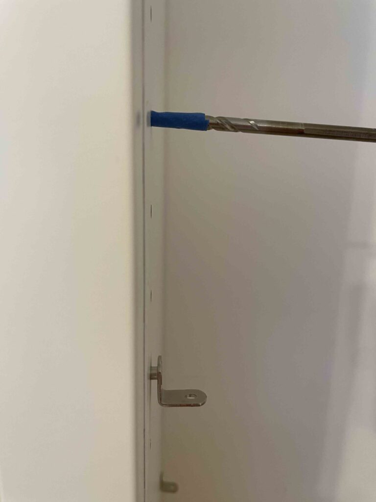 Drilling pin holes
