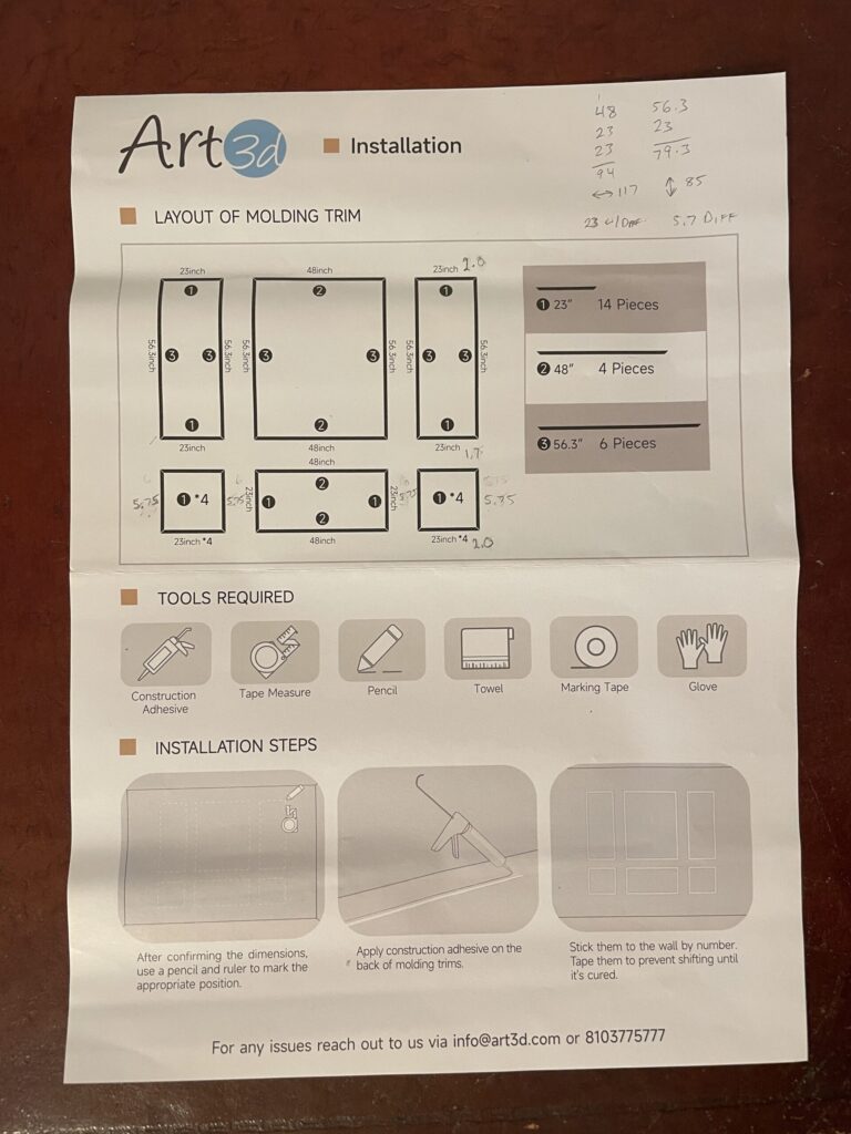 Wainscoting Instructions
