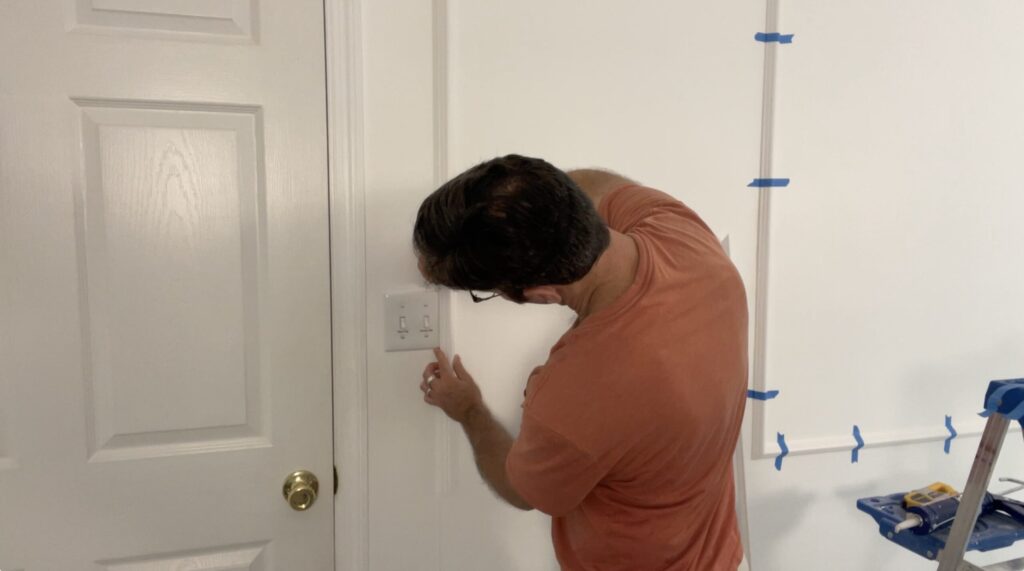Installing around light switch