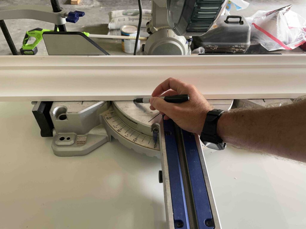 Marking the miter saw