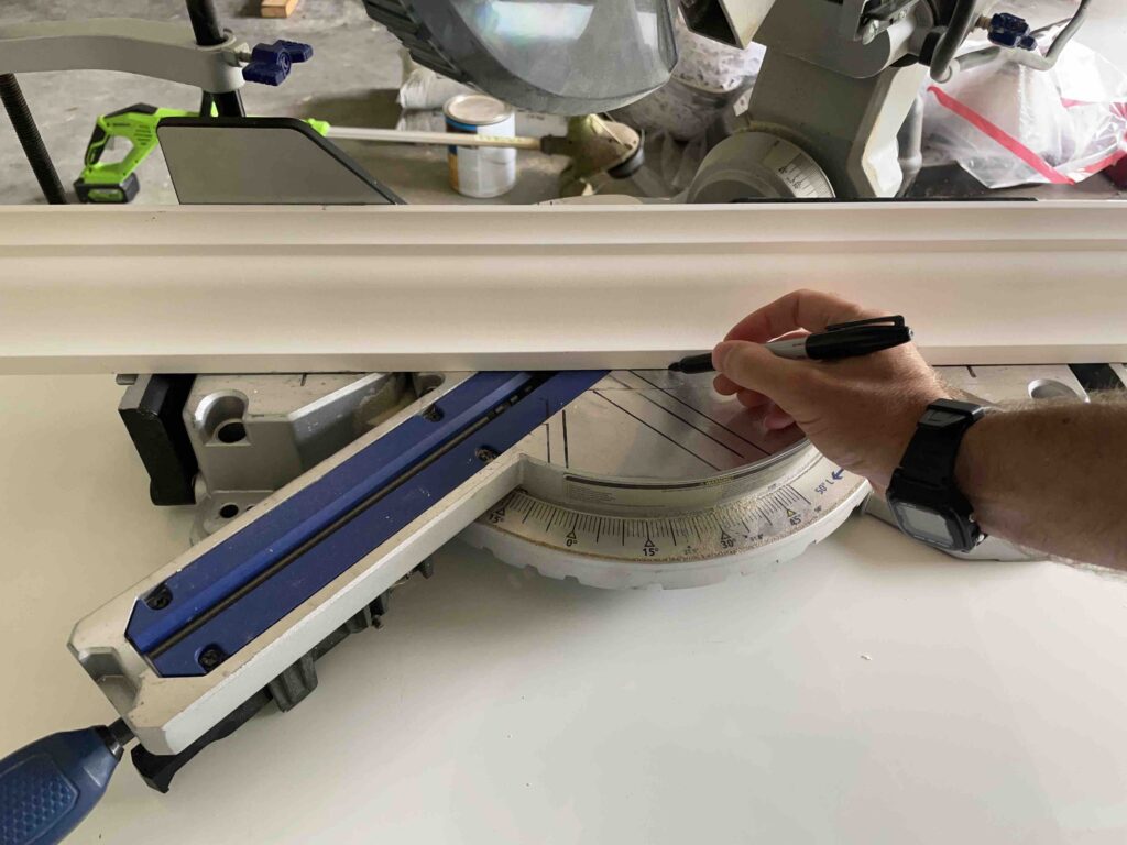 Marking the miter saw left2