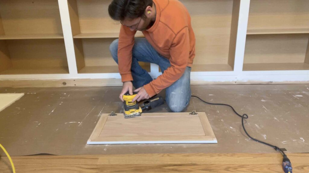 Sanding Cabinet Door
