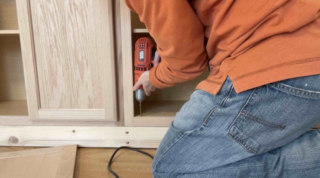 Securing Cabinet to base